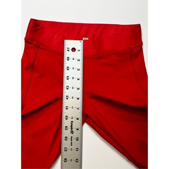 Adidas x Stella McCartney Red Crop Leggings Logos Climalite Size Extra Small EUC - Picture 10 of 11